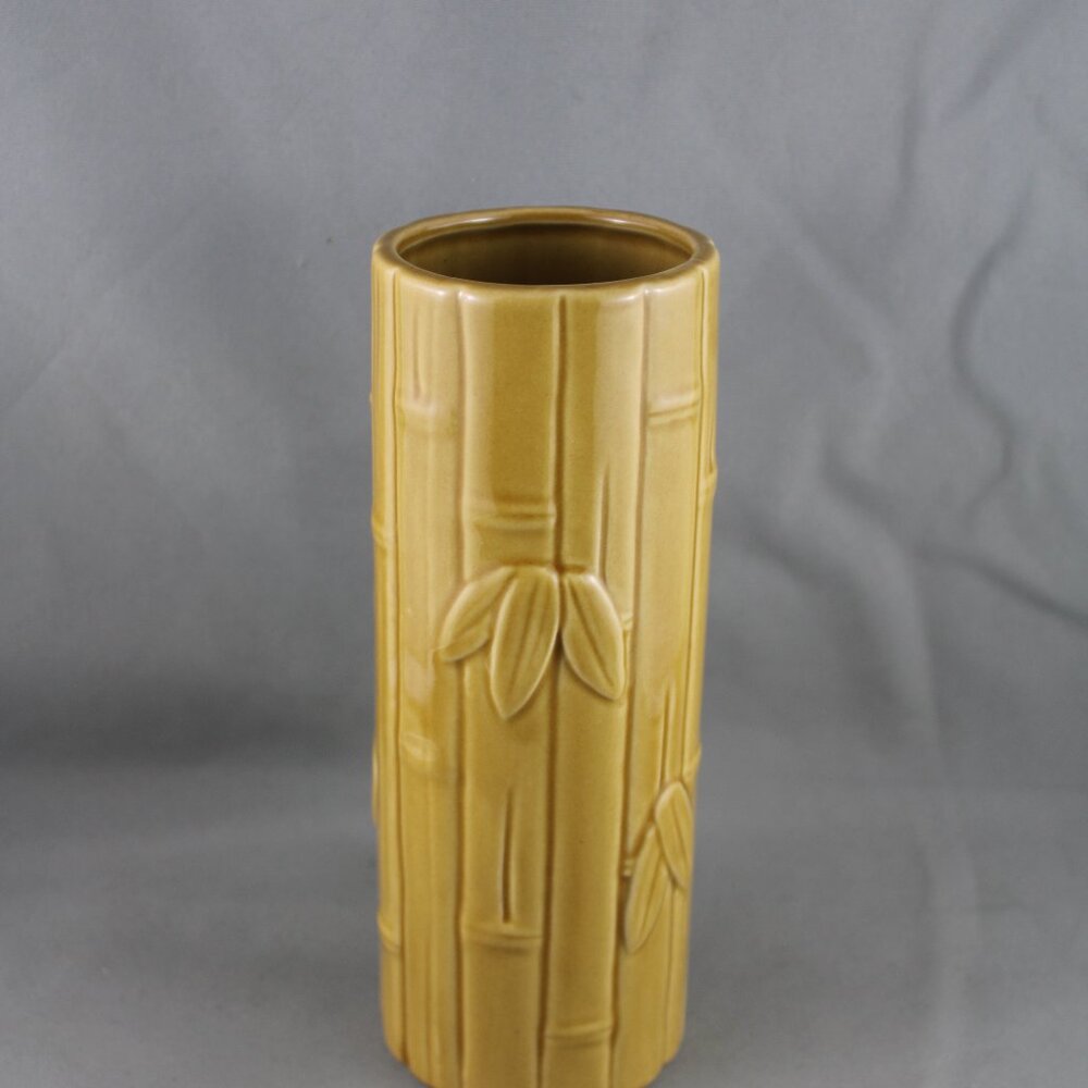 Modern Tiki Mug - Growing Bamboo Design - Tan Glaze
